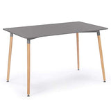 IDMarket - Table à Manger scandinave SARA 120 CM Grise Anthracite