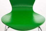 Chaise Empilable Calisto en Bois - Assise Ergonomique - Chaise de Salle d'Attente en Bois Chaise, Hauteur Assise 45 cm -Couleurs au Choix:, Couleur:Vert