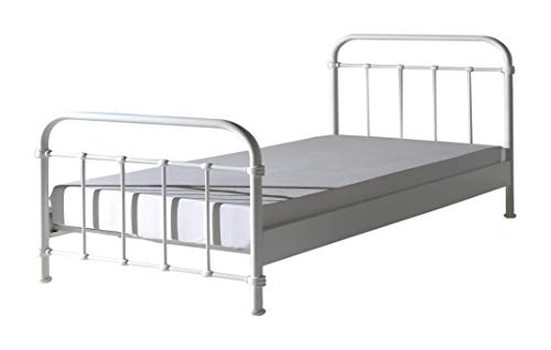 Vipack NYBE1214 New York lit 120x200cm Blanc, Métal, 211,2x128x112 cm