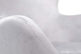 furnigo | Fauteuil design en forme d'oeuf, reproduction, intemporel, plusieurs couleurs, velours (gris clair)