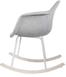 PEGANE Chaise à Bascule en Tissu et métal Coloris Gris - Dim : 62 x 68 x 83 cm