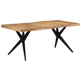 vidaXL Table à dîner Noir 180x90x77 cm Bois d'acacia Solide