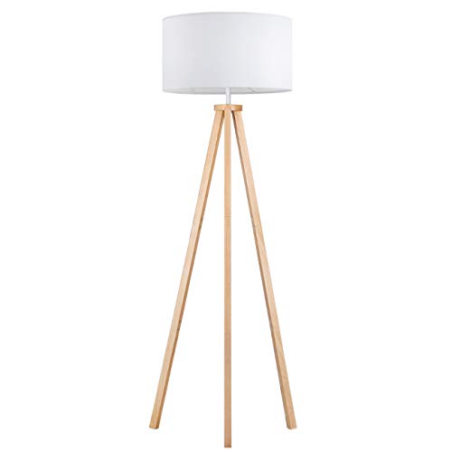tomons LED Lampadaire Dimmable Stepless Trépied en Bois à de Style Scandinave, Moderne pour Salon, Chambre à Coucher, Bureau, Hôtel et Bureau, Ampoule 8W Non-Scintillante Incluse tomons LED Lampadaire Dimmable Stepless Trépied en Bois à de Style Scandinave, Moderne pour Salon, Chambre à Coucher, Bureau, Hôtel et Bureau, Ampoule 8W Non-Scintillante Incluse
