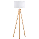 tomons LED Lampadaire Dimmable Stepless Trépied en Bois à de Style Scandinave, Moderne pour Salon, Chambre à Coucher, Bureau, Hôtel et Bureau, Ampoule 8W Non-Scintillante Incluse