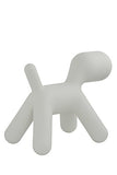 MagisMeToo Tabouret avec Surface Mate en polyéthylène Forme de Chien pour Enfant, Blanc, CL