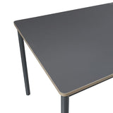 [en.casa] Table de Salle à Manger avec Plateau Rectangulaire Table à Manger Élégante pour Salon Cuisine Bureau MDF Acier 140 x 80 x 75 cm Gris Effet Chêne Noir