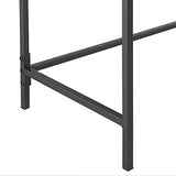 Table Console pour Salon Table d'Appoint Design Plateau en Verre Pieds en Acier 100 x 35 x 80 cm Noir