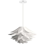 kwmobile Lampe design lotus - Abat-jour XL à monter - Luminaire IQ plafond - Ensemble avec montage plafonnier câble 90cm douille E27-50 pcs