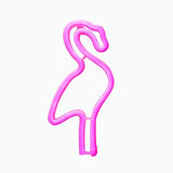 Bipily Flamingo Neon signes clair Neon Flamant Light Wall Lamp Room Decor batterie et USB LED Neon Light Exploité rose néon signes Lampes Light Up Chambre de soirée de mariage de-rose flamant
