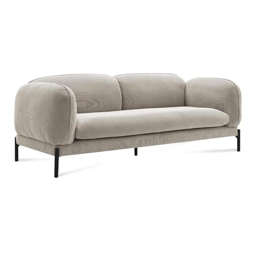 Mobilier-Deco Heidi - Canapé 3 Places en Velours côtelé Taupe Mobilier-Deco Heidi - Canapé 3 Places en Velours côtelé Taupe