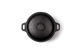 THE CHEF COLLECTION – Cocotte ronde, fonte naturelle non émaillée, pour cuisiner naturellement avec le goût authentique des aliments, 0.5 L,13,5x13,5x6,0 cm