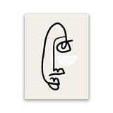 Sunglade Dessin au Trait Noir et Blanc Visage Abstrait Dessin au Trait Imprime Affiche Nordique décoration Photo Boho Wall Art Decor   19,6"x 27,5" (50x70cm) sans Cadre
