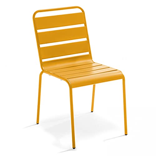 Oviala Palavas - Chaise en métal Jaune