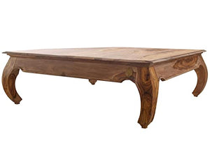Table Basse 160x80cm - Bois Massif de Palissandre laqué - Inspiration Ethnique-Coloniale - Opium #634