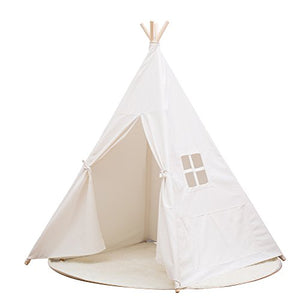 Small boy-100%Coton Tente Indienne de Jouet pour Enfants avec Fenêtre Dimensions:120 * 120 * 145cm
