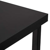 WOLTU 1 X Table de Bar avec 2 tablettes + 2 X Tabourets de Bar Structure en métal Plateau en MDF,Noir BT25sz+BH130sz-2