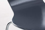 Chaise Empilable Calisto en Bois - Assise Ergonomique - Chaise de Salle d'Attente en Bois Chaise, Hauteur Assise 45 cm -Couleurs au Choix:, Couleur:Gris