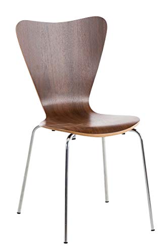 Chaise Empilable Calisto en Bois - Assise Ergonomique - Chaise de Salle d Chaise Empilable Calisto en Bois - Assise Ergonomique - Chaise de Salle d'Attente en Bois Chaise, Hauteur Assise 45 cm -Couleurs au Choix:, Couleur:Noyer