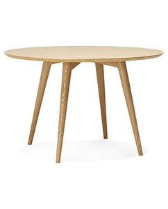 Kokoon Janet Table à Diner Design en en, Bois, Beige, 120x120x75 cm