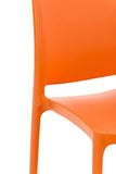 Chaise de Jardin Maya en Plastique Empilable - Chaise de Cuisine Résistante aux UV, Chaise de Bistro - avec Capacité de Charge Max. 160 kg:, Couleurs:Orange