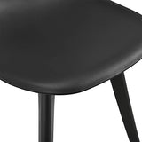 [en.casa] Set de 2 Chaises Design Chaise de Cuisine Chaise de Salle à Manger Plastique Noir 83 x 54 x 48 cm