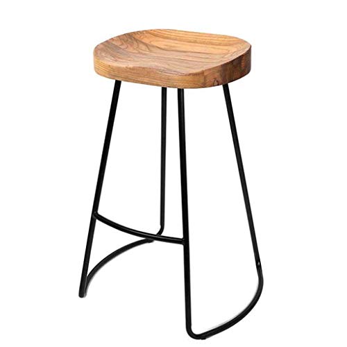 Tabouret de bar rétro Restaurant de cuisine haute Tabouret Tabouret de bar antidérapant Motif Home Tabouret 46 x 38 x 45/65/75 cm 75CM a