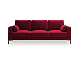 Milo Interiors Velvet Sofa, Lulu, 3 Seats, Red, 220x92x90