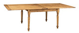 Biscottini Table Extensible à Livre en Bois Massif de Tilleul - Style Country - Structure et Plan Naturel L 120 x P 120 x H 80 cm