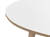 Marque Amazon - Movian - Table basse ovale Adour Modern, 55 x 110 x 39, Blanc