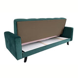 Canapé en lit Convertible avec Coffre de Rangement 3 Places Relax - en Tissu Velours - Salon & séjour - BONDA- Bleu Marine