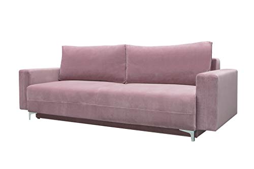 E-MEUBLES Canapé lit Convertible Salon Relax Noveau scandinave Design Revêtement de Canapé Melisa (Rose) E-MEUBLES Canapé lit Convertible Salon Relax Noveau scandinave Design Revêtement de Canapé Melisa (Rose)