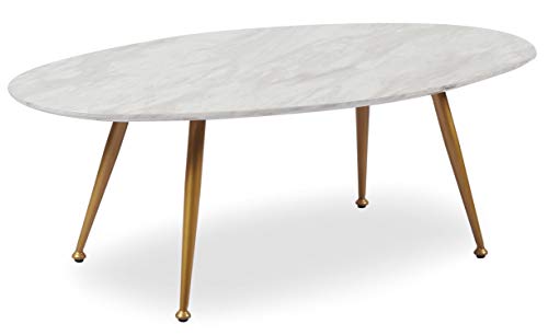 Menzzo Romy Table Basse en Bois, Métal, Blanc, Taille Unique Menzzo Romy Table Basse en Bois, Métal, Blanc, Taille Unique