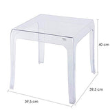Damiware Spirit Table d'Appoint Table Basse | Acrylique Ghost | 39,5 x 39,5 cm | Transparent | Meuble d’appoint | Table Basse Salon | Table Basse plexi Transparent