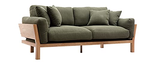 Miliboo Canapé scandinave 3 Places déhoussable Kaki KYO Miliboo Canapé scandinave 3 Places déhoussable Kaki KYO