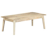 Tidyard Table Basse en Bois de Manguier Massif Style Industriel 115 x 60 x 40 cm