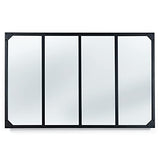 IDMarket - Miroir verrière 4 Bandes Design Industriel 110x70 cm