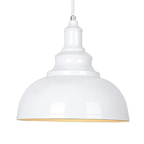PETITES ECREVISSES Vintage Suspension Luminaire Industrielle E27 Ø29cm,Rétro Métal Lustre Abat-jour Lampe Plafonnier Eclairage Installation (Blanc) PETITES ECREVISSES Vintage Suspension Luminaire Industrielle E27 Ø29cm,Rétro Métal Lustre Abat-jour Lampe Plafonnier Eclairage Installation (Blanc)