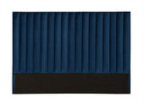 Vente-unique - Tête de lit Coutures Verticales Sarah - 170 cm - Velours - Bleu Nuit