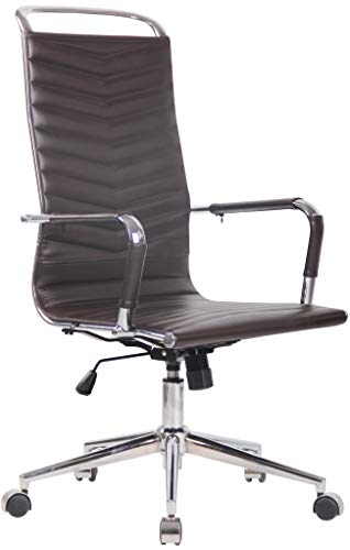 CLP Chaise De Bureau Batley avec roulettes en Similicuir Ou Cuir I Fauteuil Bureau Réglable avec Accoudoirs I Fauteuil De Direction Ergonomique, Couleurs:Marron, matière:Cuir véritable CLP Chaise De Bureau Batley avec roulettes en Similicuir Ou Cuir I Fauteuil Bureau Réglable avec Accoudoirs I Fauteuil De Direction Ergonomique, Couleurs:Marron, matière:Cuir véritable