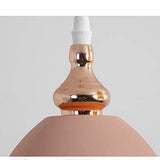 Xdmgg Lampe suspendue en métal Style nordique moderne Couleur Macaron Couleur tasse Lampes décoratives en métal Hauteur réglable 15 cm Pour salle à manger, bureau, café E27 x 3 (Châssis rond)