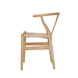 Tomile wishbone Style chaise CH24 / tissé Assise de Chaise/Chaise de salle à manger en bois massif/chaise de Fauteuil en rotin (Couleur: Couleur bois naturel)