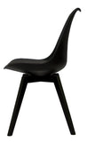 tenzo 3317-824 BESS Designer Lot de 2 chaises, Noir, Bouleau, 83 x 48,5 x 54 cm (HxLxP)