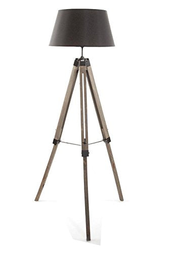 PEGANE Lampadaire Trepied Noir, Hauteur 145 cm PEGANE Lampadaire Trepied Noir, Hauteur 145 cm