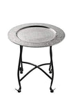 Petite Table Basse Orientale Pliante en métal Sule 40cm Ronde | Table de Chevet Marocaine | Guéridon Pliant Table d'appoint démontable | Décoration de Salon de Maison en Design Indien marocain