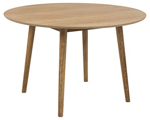 AC Design Furniture Pernille Table à Manger Ronde, Ø: 120 x 75,5 cm, Chêne, Bois, 1 pc