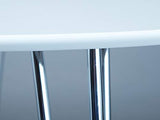 Inter Link Table de salle à manger ronde panneaux de particules blanc