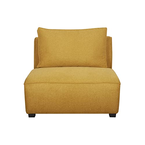 Miliboo Chauffeuse 1 Place Design en Tissu Jaune Cumin PLURIEL