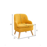 WXL Canapé Paresseux - canapé Simple Paresseux Amovible Balcon Chambre Chambre Mini Casual Petit canapé (Color : Yellow)