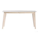 Miliboo Table à Manger Extensible scandinave Blanc et Bois Clair L150-200 cm Leena