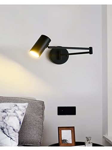 Winlams Applique murale à LED Applique murale intérieure moderne Lampe de chevet Lampe pliante Lampe d Winlams Applique murale à LED Applique murale intérieure moderne Lampe de chevet Lampe pliante Lampe d'étude simple Lumière chaude (Black) WD180